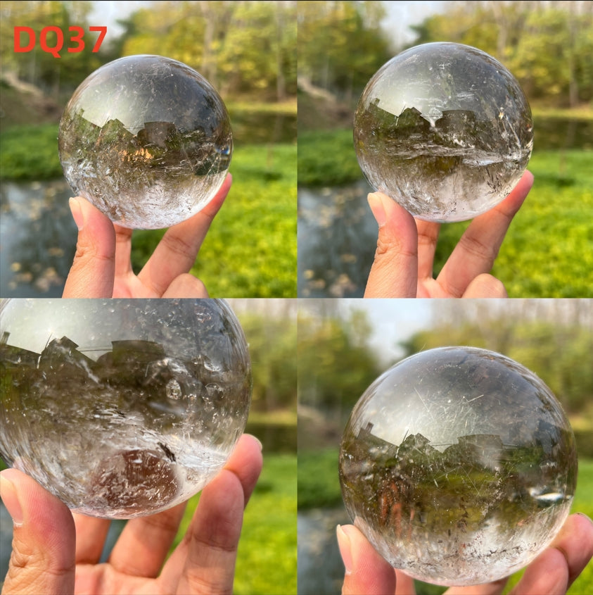 Rutilated Smoky Quartz Sphere