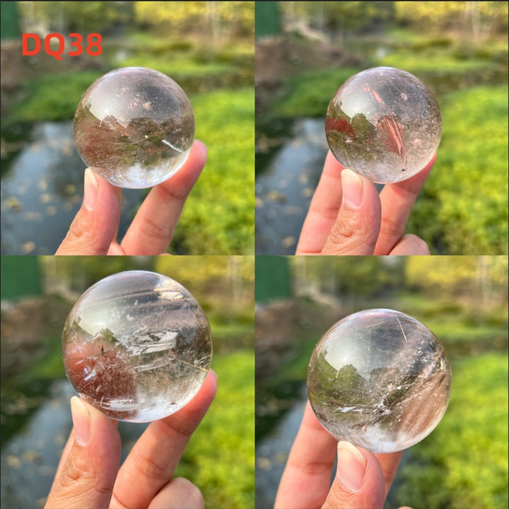 Rutilated Smoky Quartz Sphere