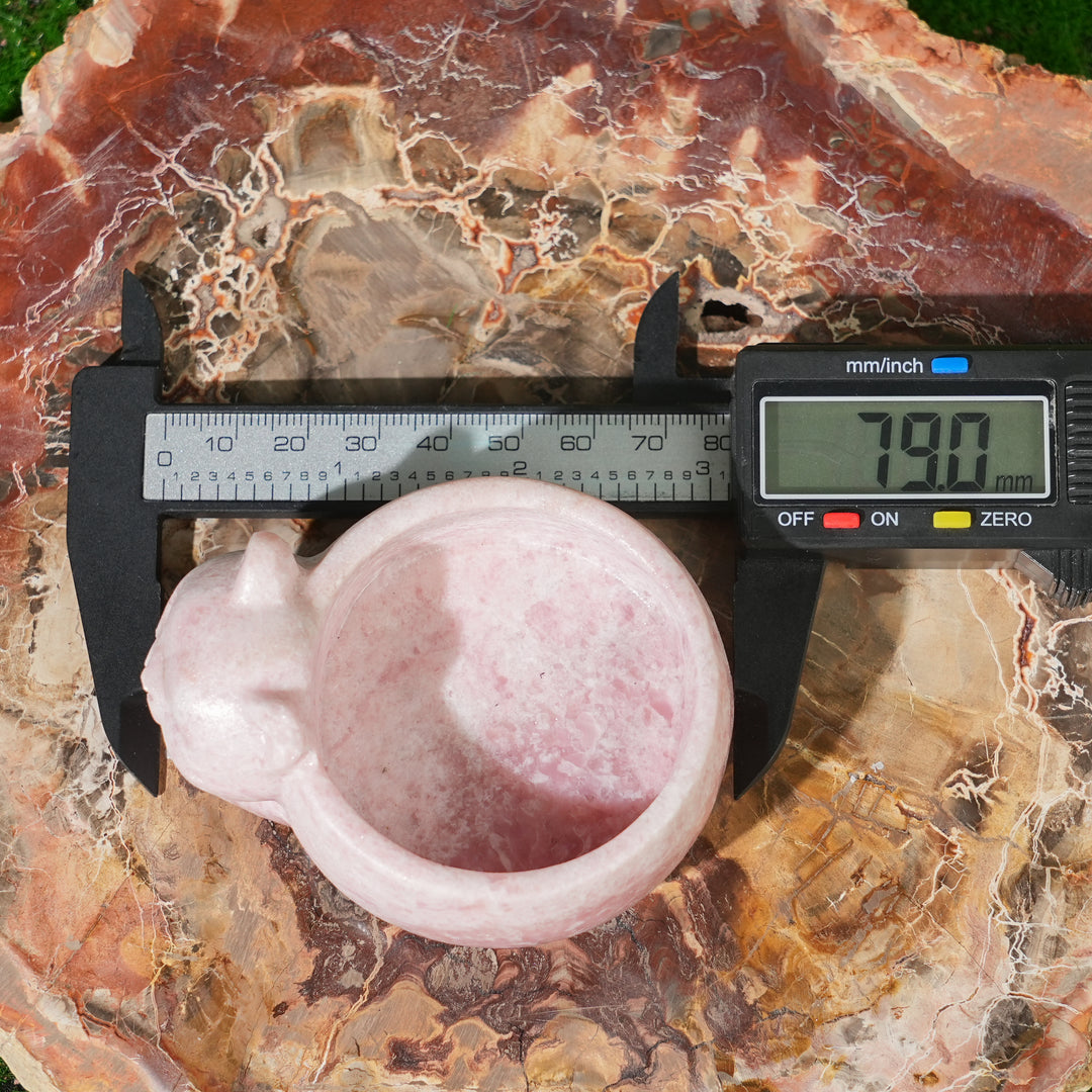Natural Crystal Carving Cat Bowl