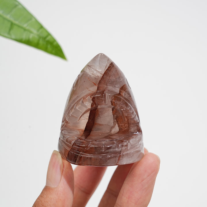 Natural Crystal Fire Quartz Shark Head Carving