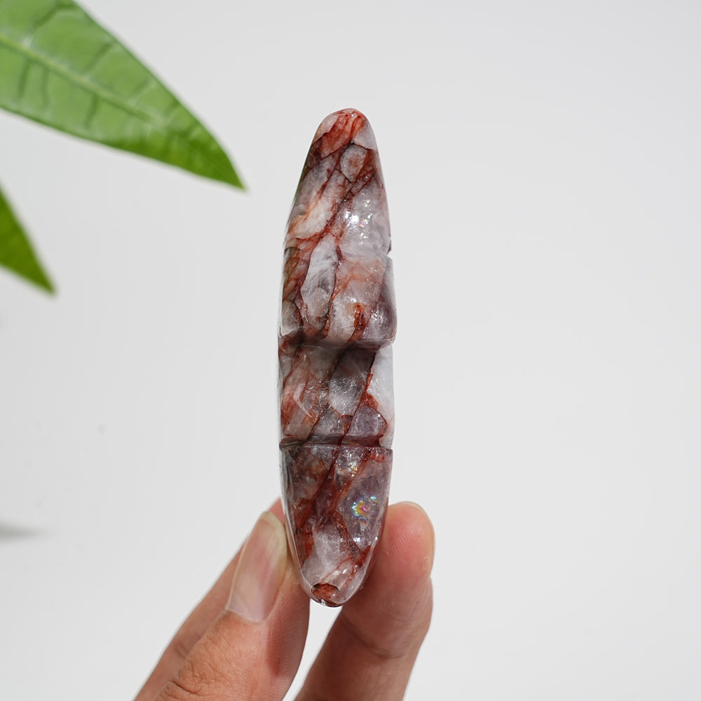 Natural Crystal Moon Face Carving