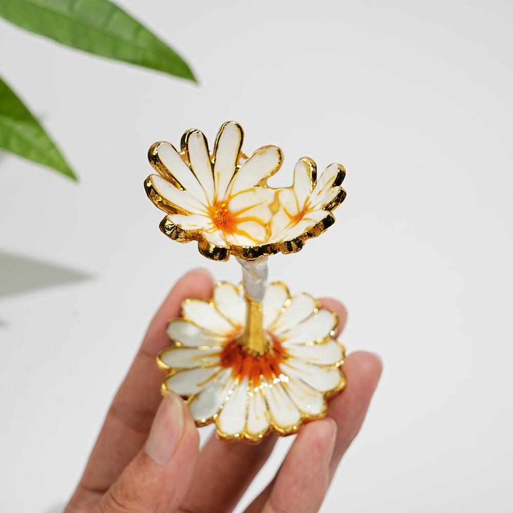 A Slightly Imperfect Elegant Daisy Crystal Sphere Stand – KiKi Crystal