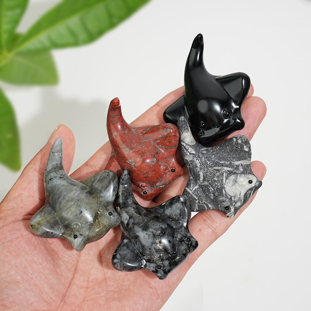 Natural Crystal Cute Manta Ray