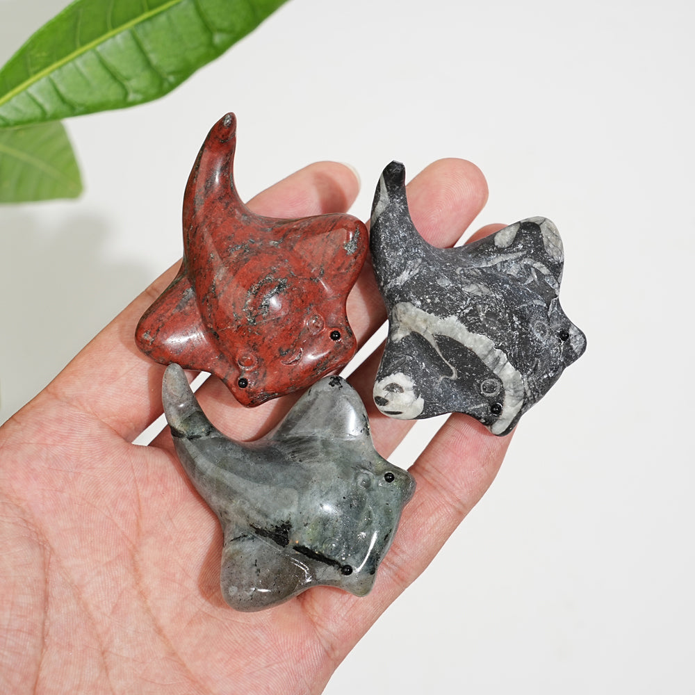 Natural Crystal Cute Manta Ray