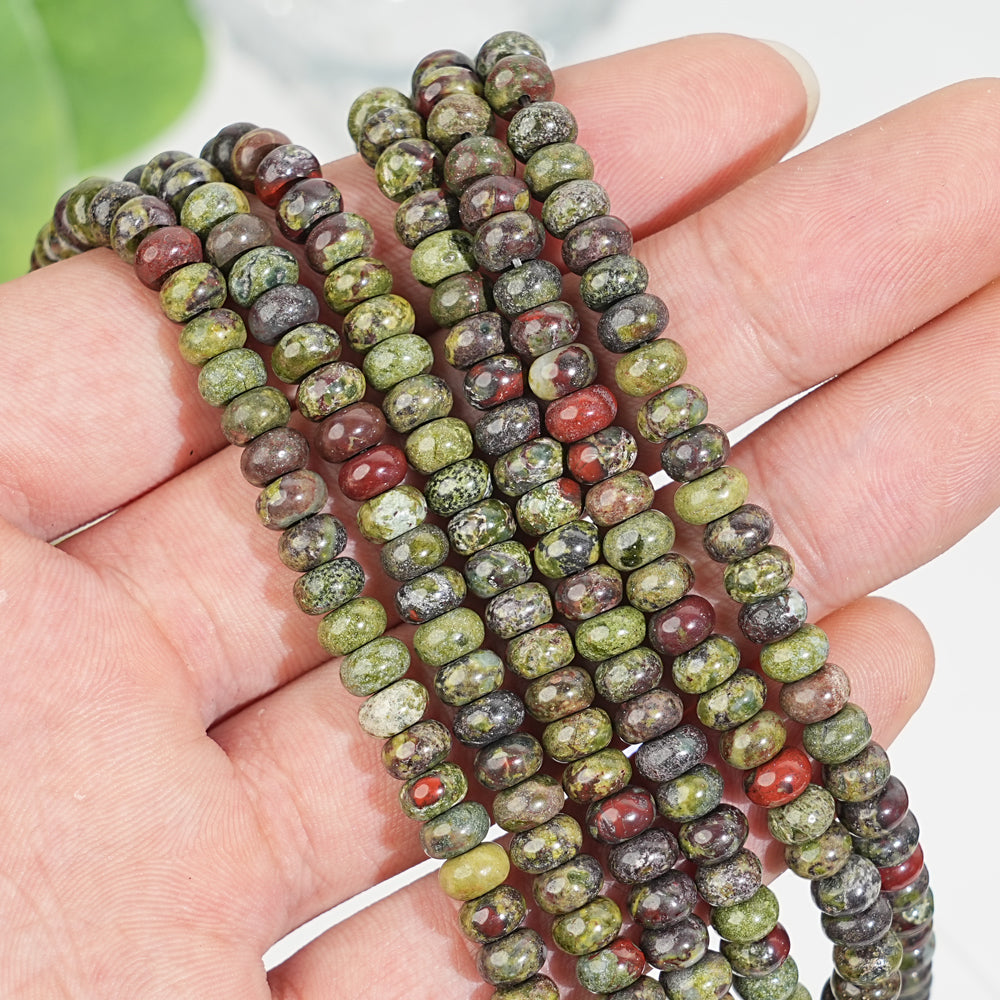 Natural Crystal Abacus Bead Strand
