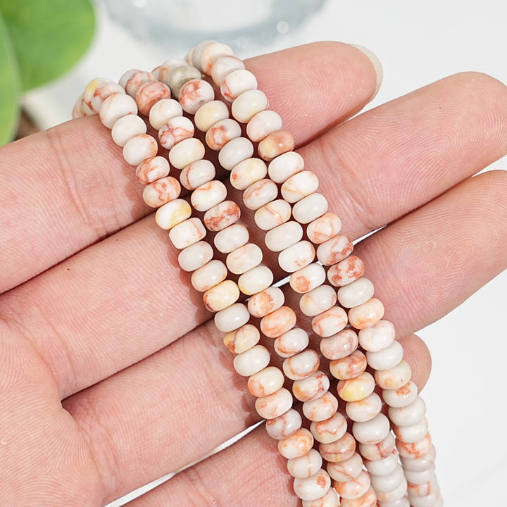 Natural Crystal Abacus Bead Strand