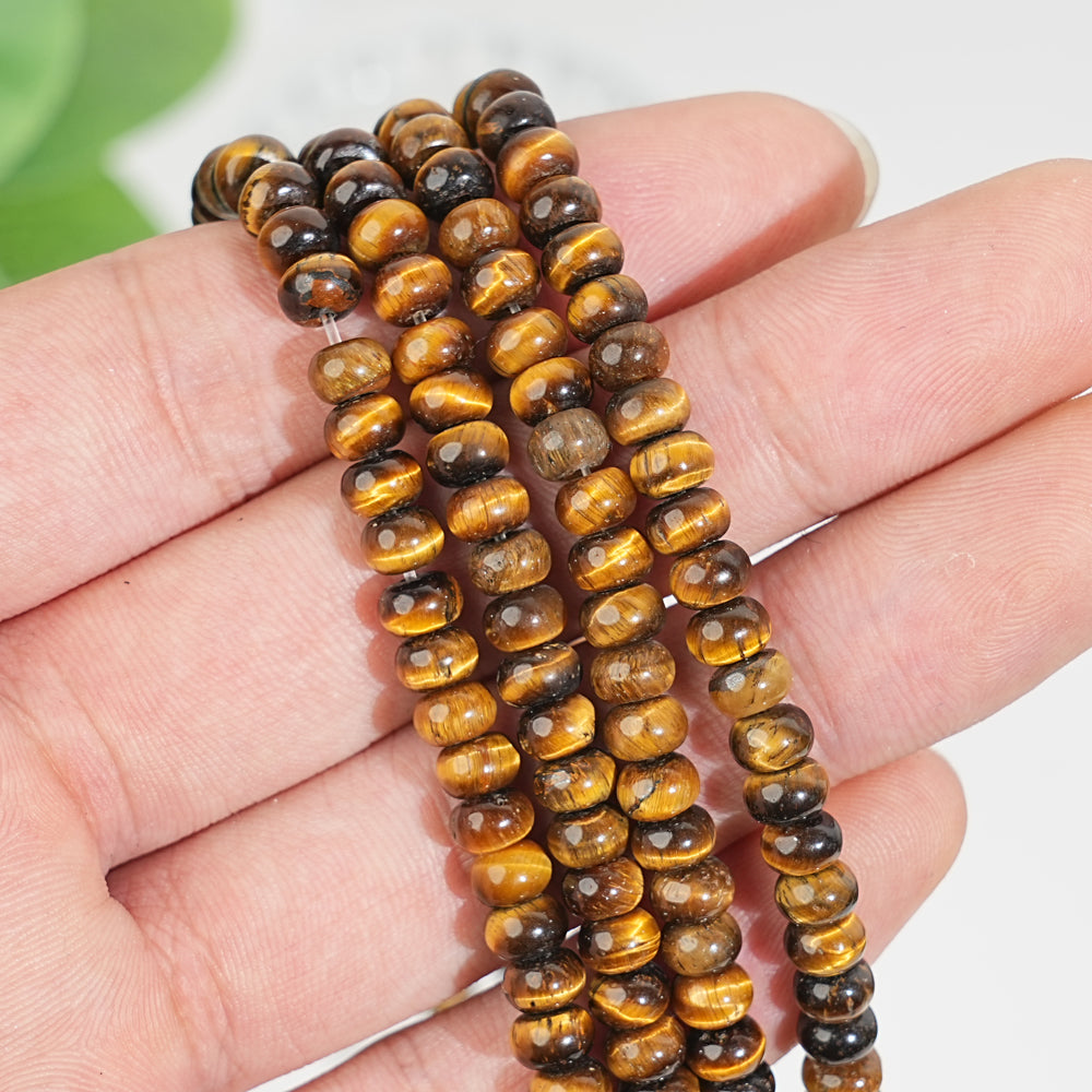 Natural Crystal Abacus Bead Strand