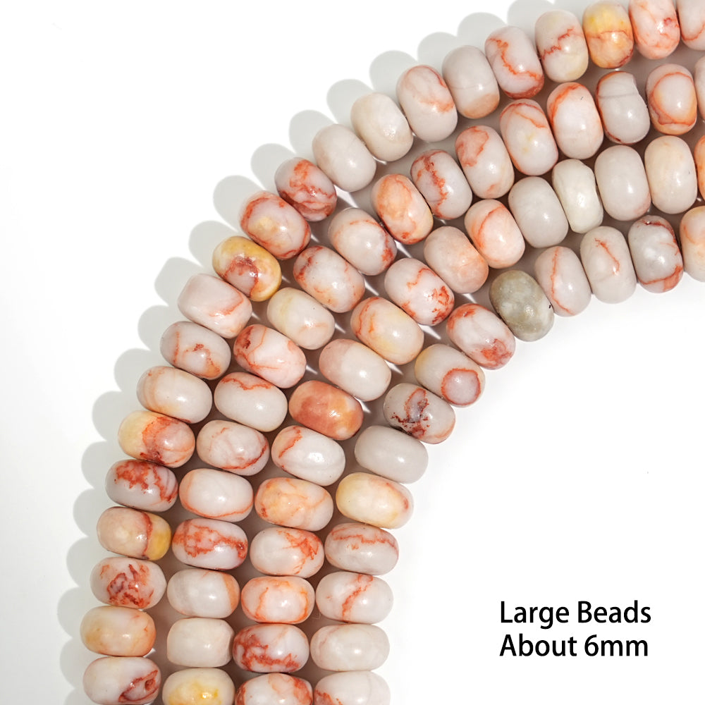 Natural Crystal Abacus Bead Strand