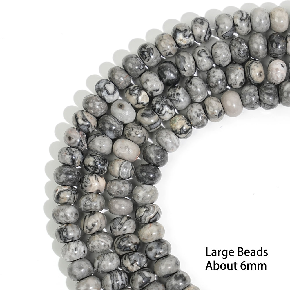 Natural Crystal Abacus Bead Strand