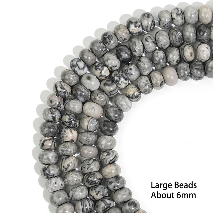 Natural Crystal Abacus Bead Strand