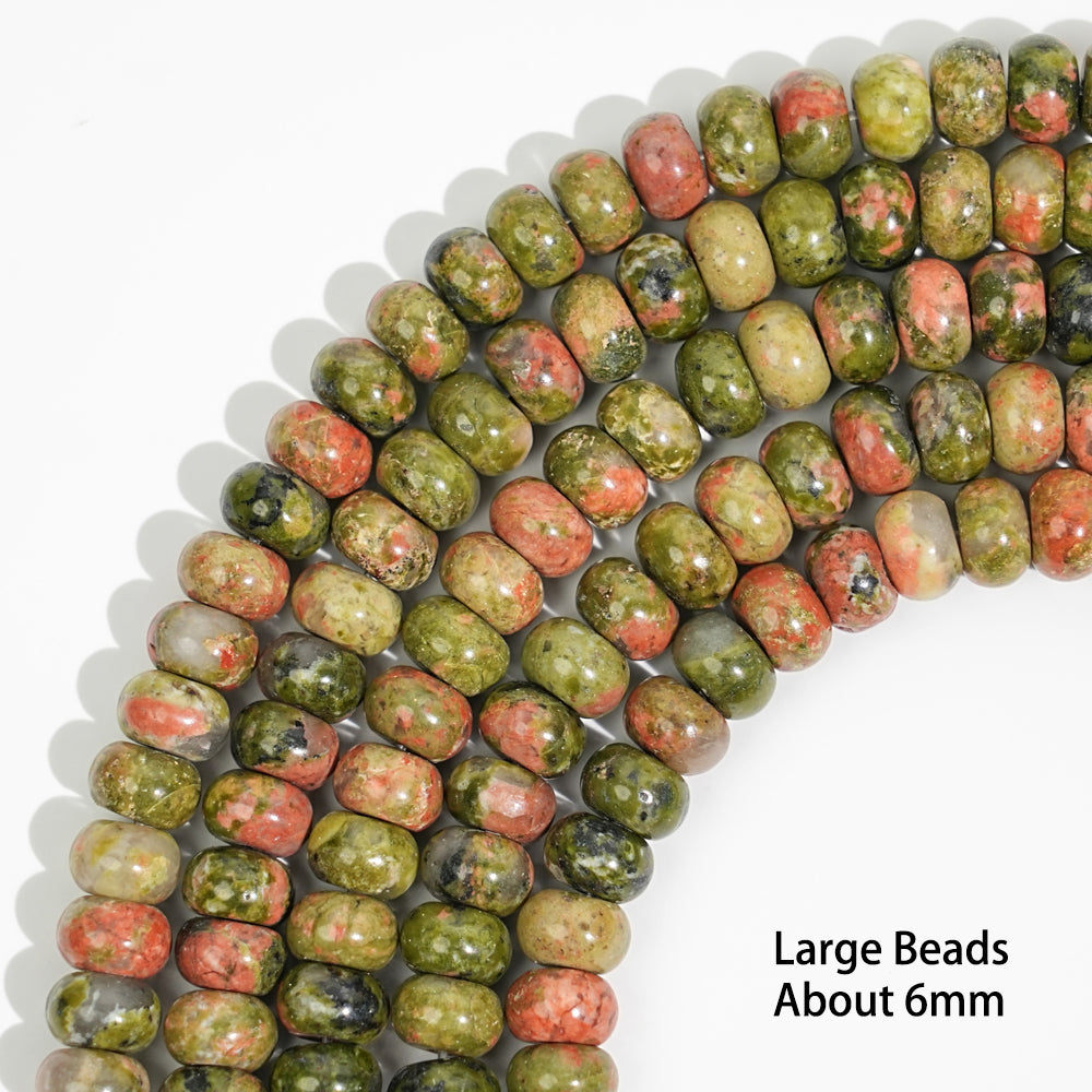 Natural Crystal Abacus Bead Strand