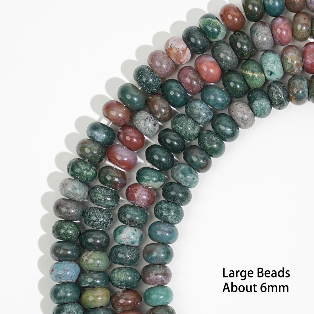 Natural Crystal Abacus Bead Strand