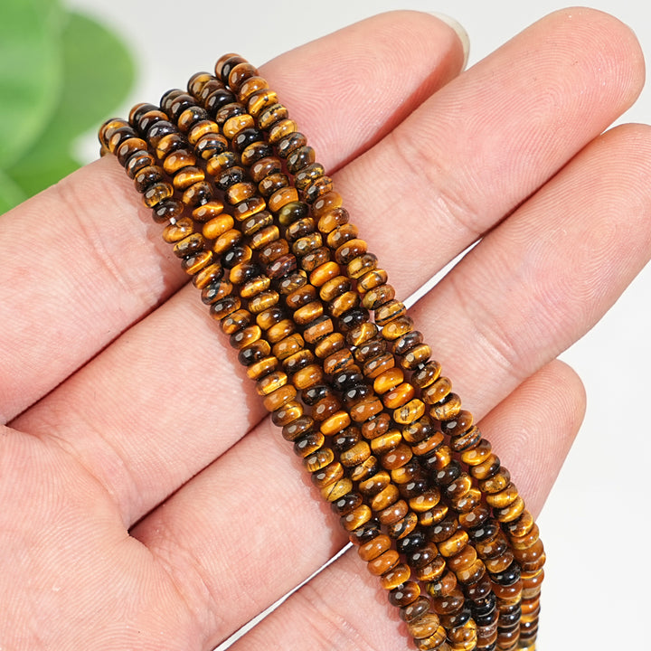 Natural Crystal Abacus Bead Strand