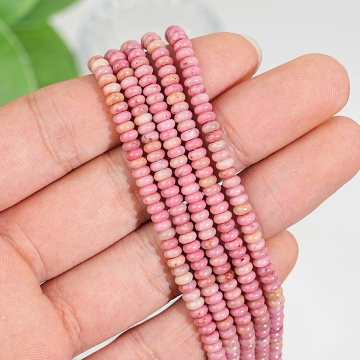 Natural Crystal Abacus Bead Strand
