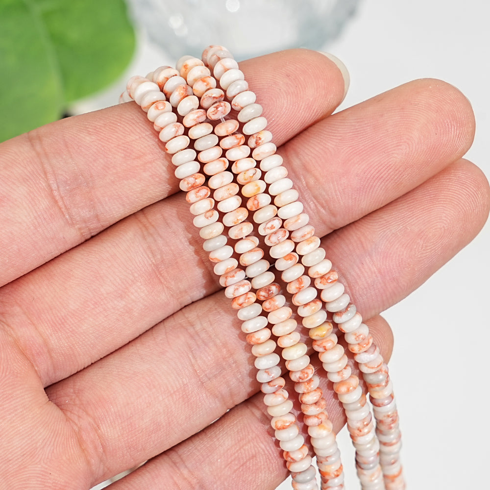 Natural Crystal Abacus Bead Strand
