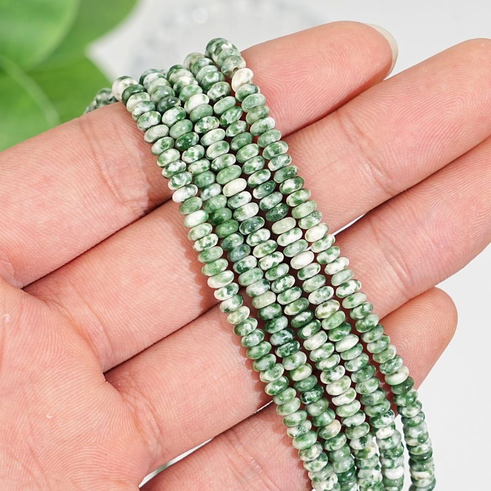 Natural Crystal Abacus Bead Strand