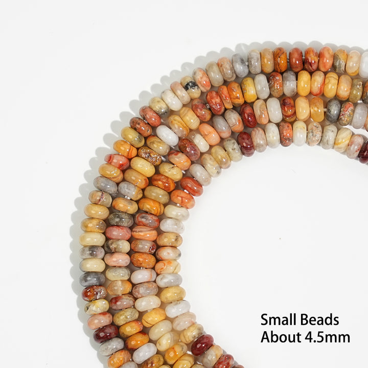 Natural Crystal Abacus Bead Strand