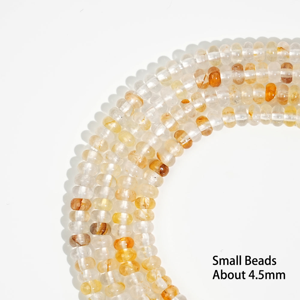 Natural Crystal Abacus Bead Strand