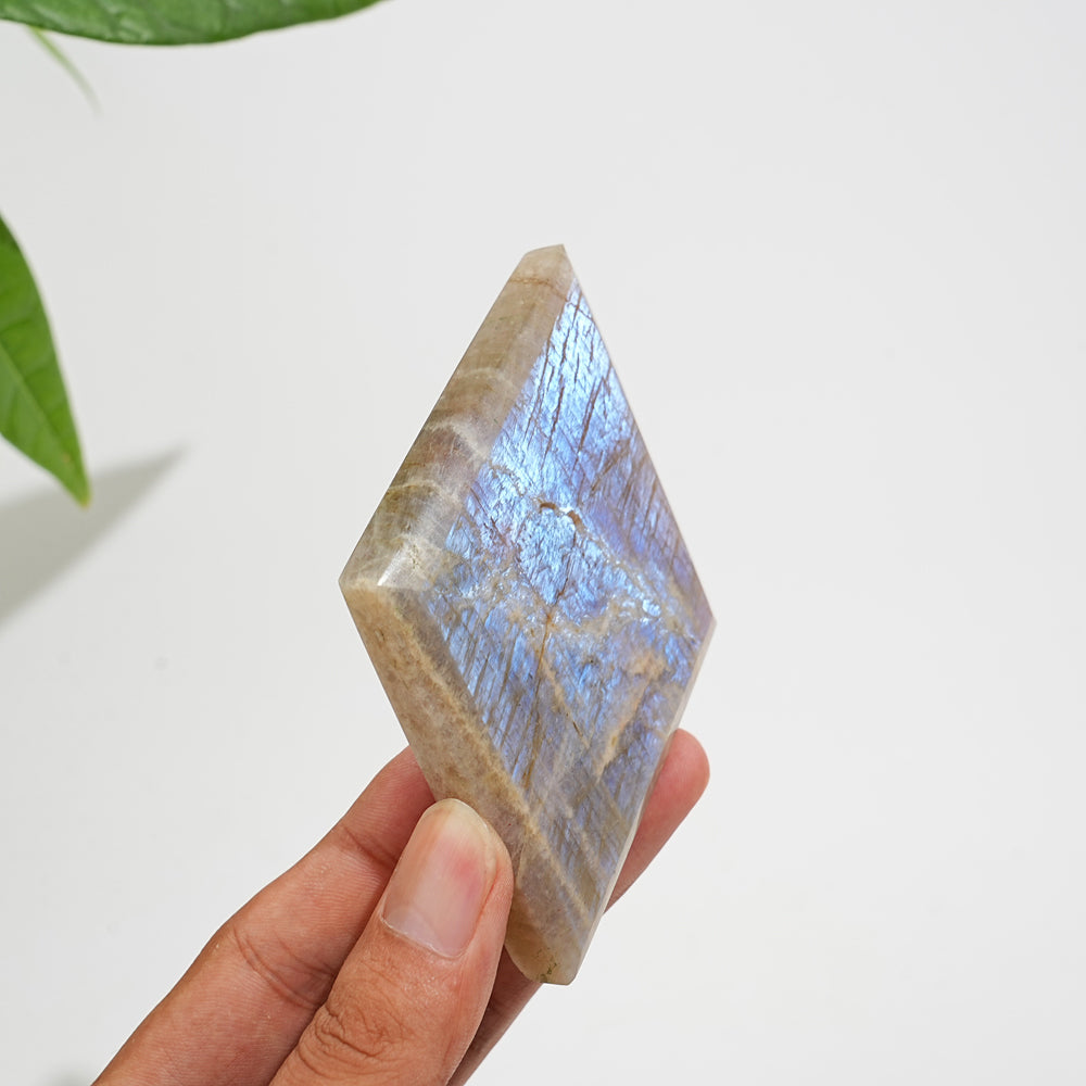 Unique,Natural Crystal Moonstone Diamond Slice