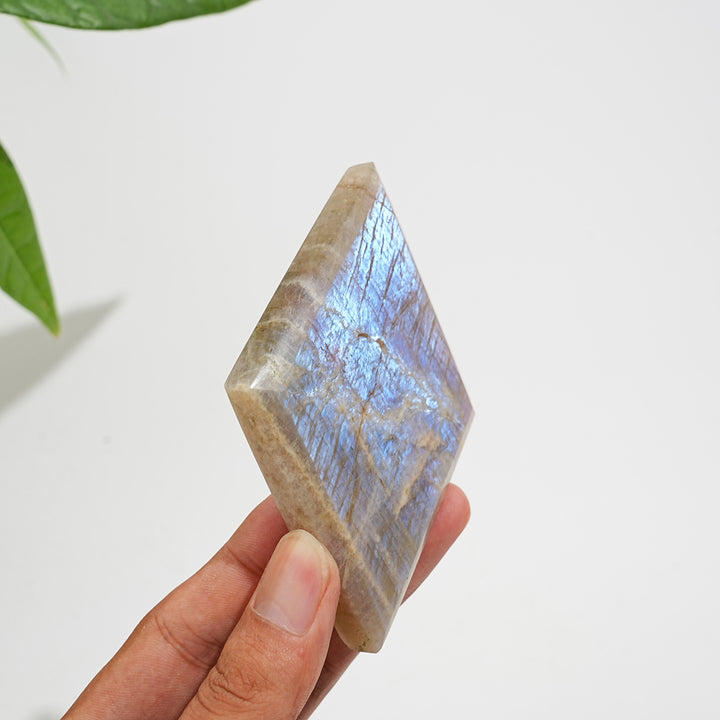 Unique,Natural Crystal Moonstone Diamond Slice