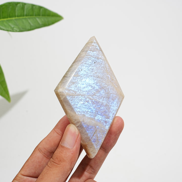 Unique,Natural Crystal Moonstone Diamond Slice
