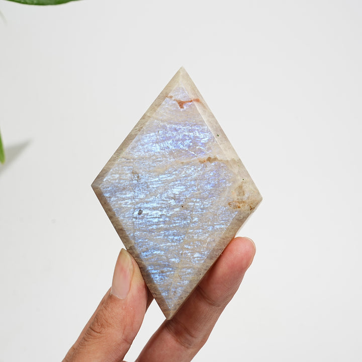 Unique,Natural Crystal Moonstone Diamond Slice
