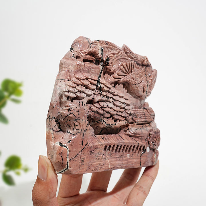 Unique,A Slightly Imperfect Natural Crystal Carving Picture Jasper Landscape