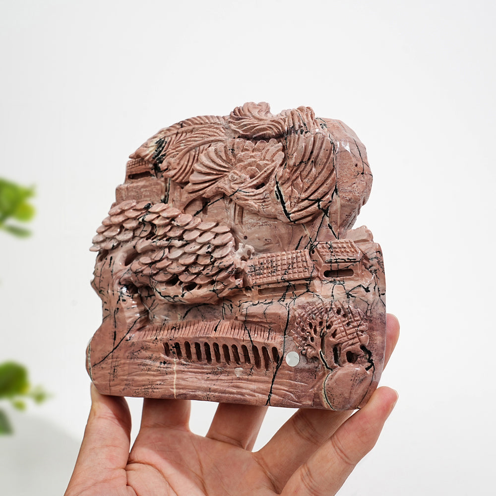 Unique,A Slightly Imperfect Natural Crystal Carving Picture Jasper Landscape
