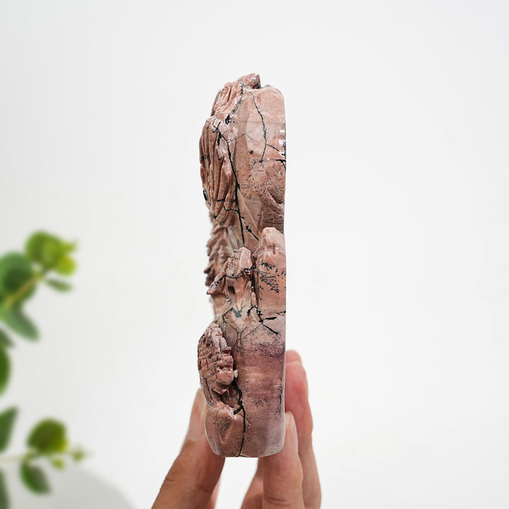 Unique,A Slightly Imperfect Natural Crystal Carving Picture Jasper Landscape