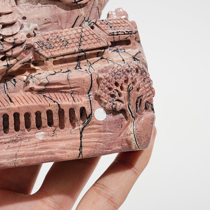 Unique,A Slightly Imperfect Natural Crystal Carving Picture Jasper Landscape