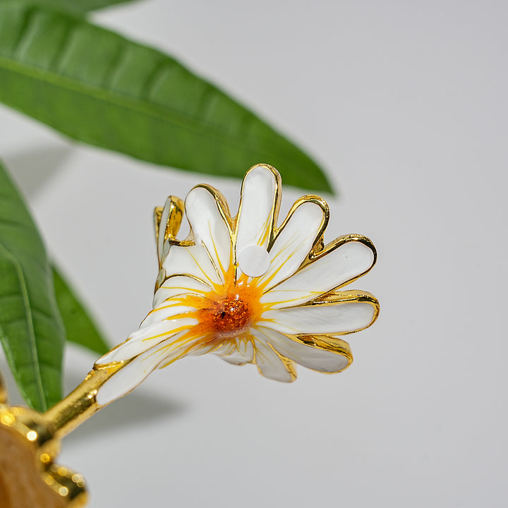 A Slightly Imperfect Elegant Daisy Crystal Sphere Stand