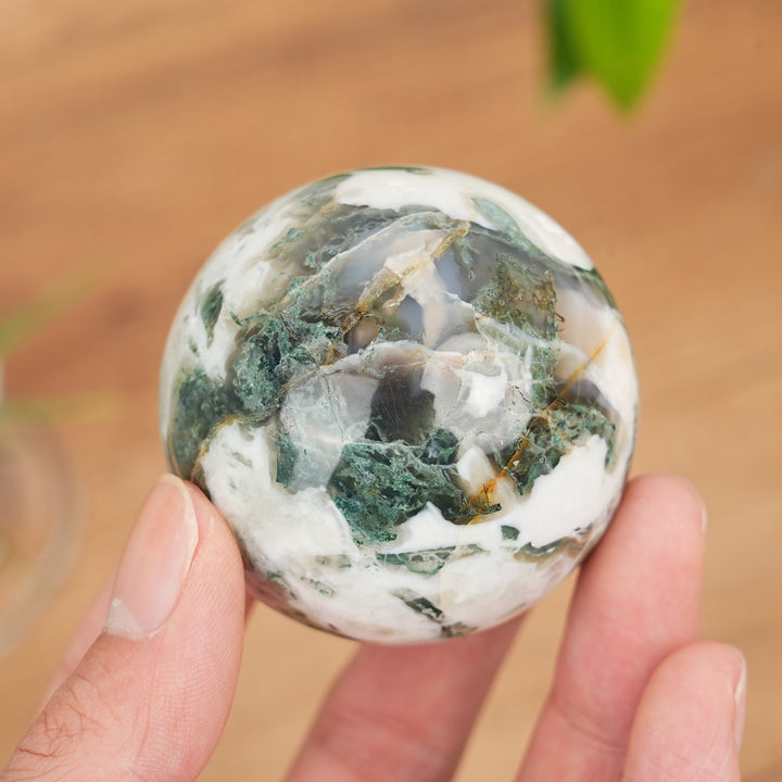 Natural Moss Agate Sphere