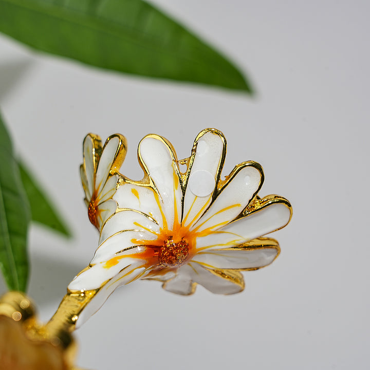A Slightly Imperfect Elegant Daisy Crystal Sphere Stand
