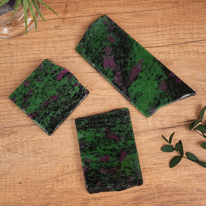 Ruby in Zoisite Slice