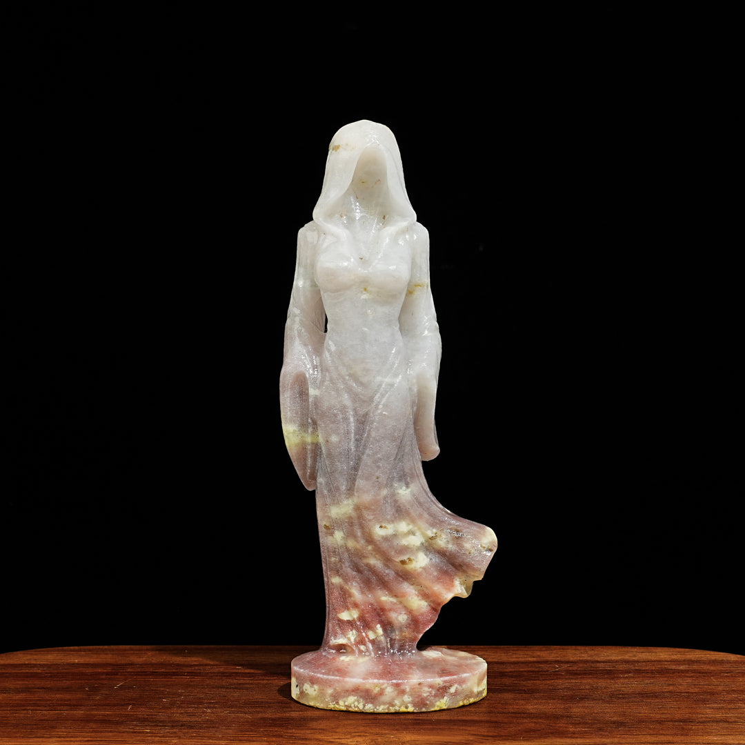 Natural Crystal Ghost Lady Carving