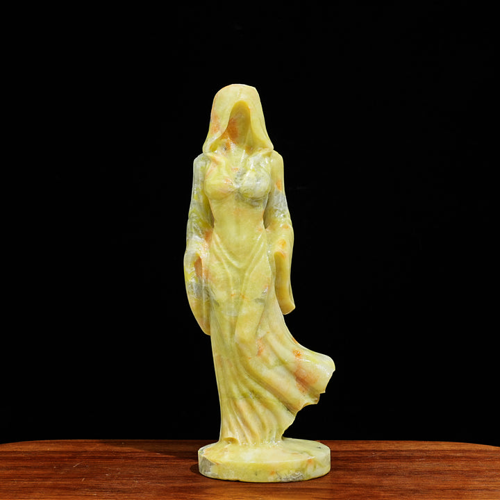Natural Crystal Ghost Lady Carving