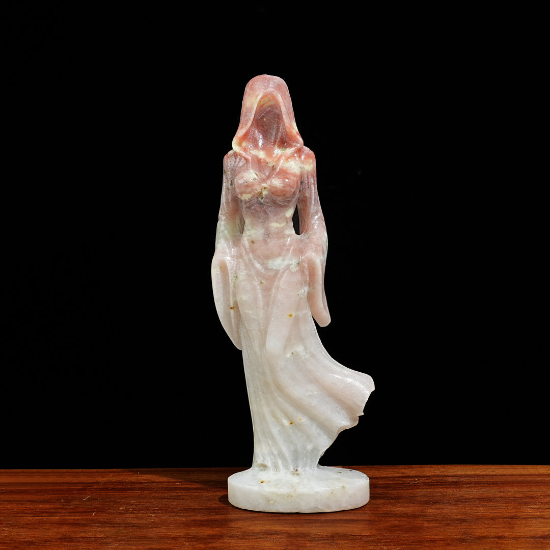 Natural Crystal Ghost Lady Carving