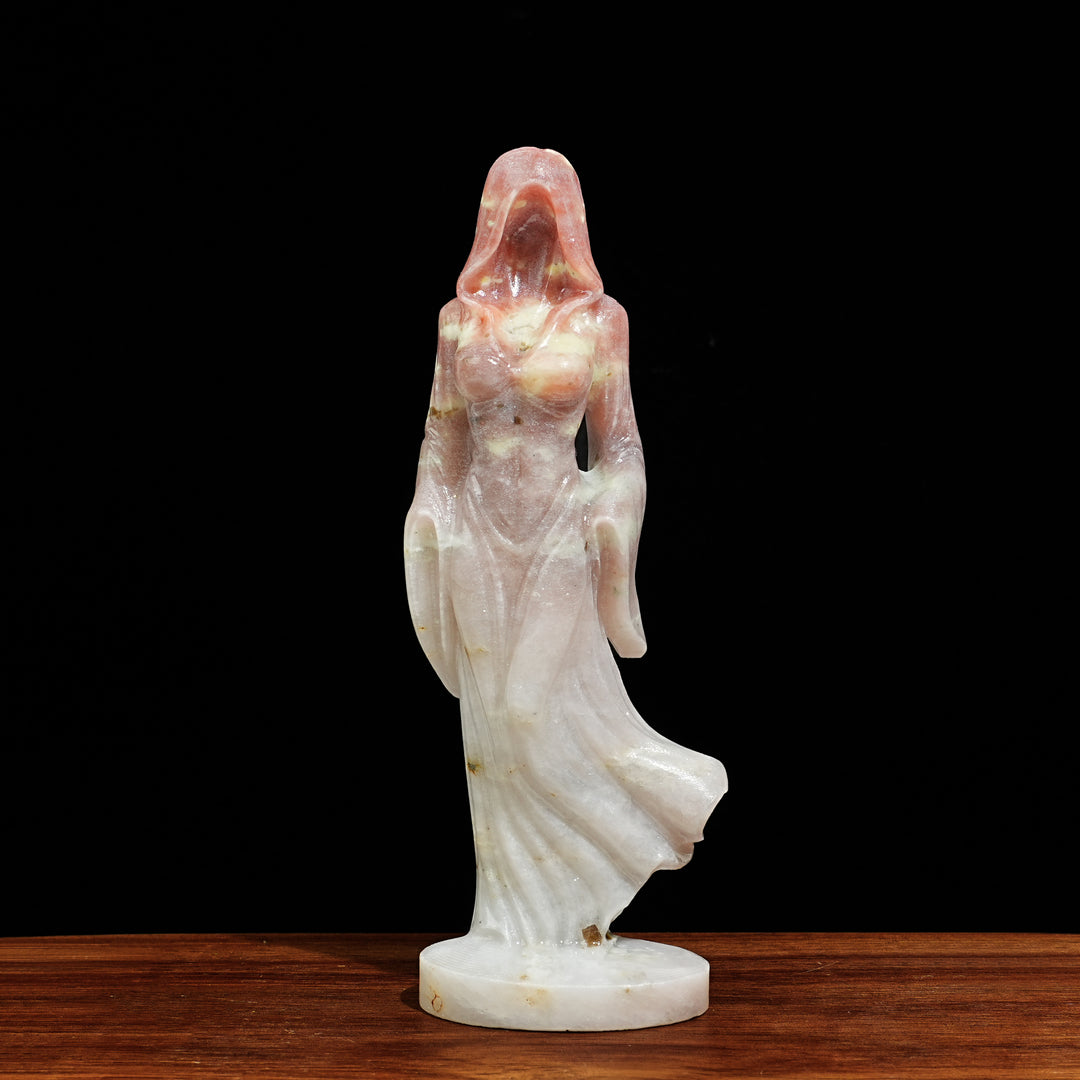 Natural Crystal Ghost Lady Carving