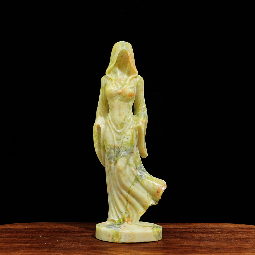 Natural Crystal Ghost Lady Carving