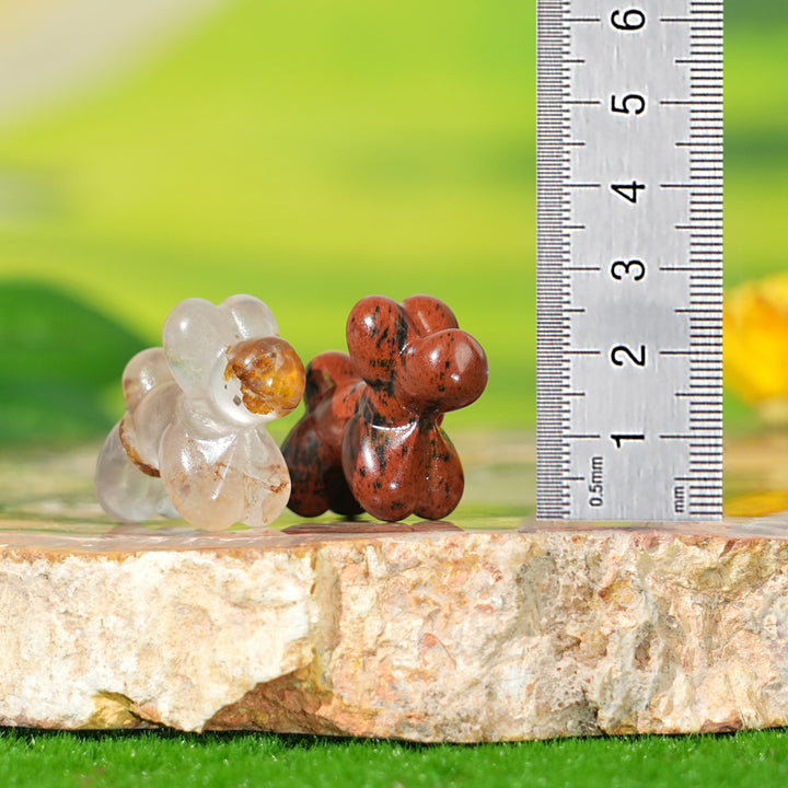 Natural Crystal Carving Mini Balloon Dog