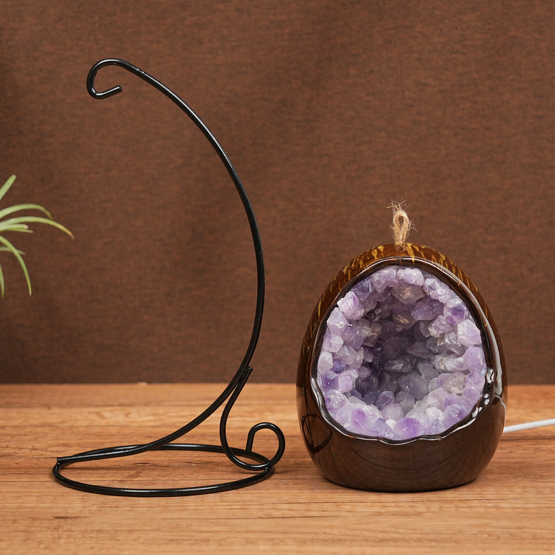 Amethyst Dinosaur Egg Lamp