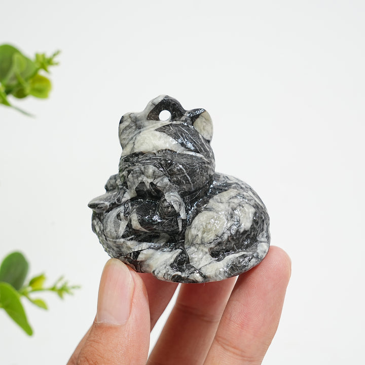 Natural Crystal Carving Cute Smiling Cat