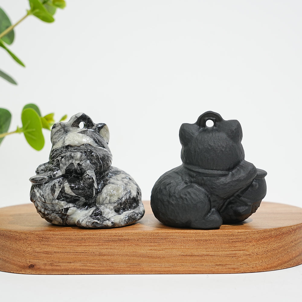 Natural Crystal Carving Cute Smiling Cat
