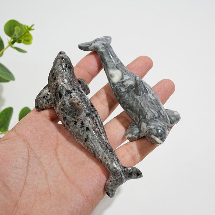 Natural Crystal Carving Orca