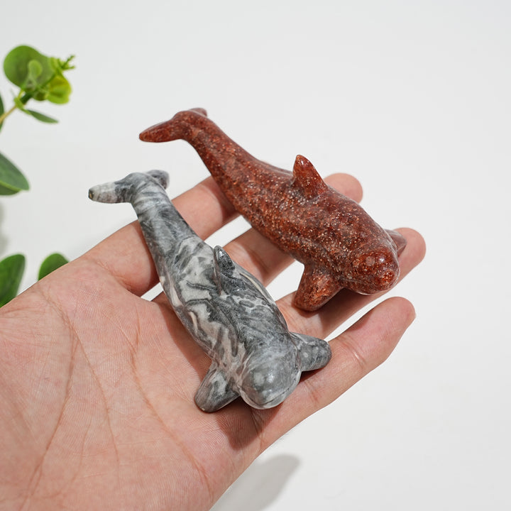 Natural Crystal Carving Orca