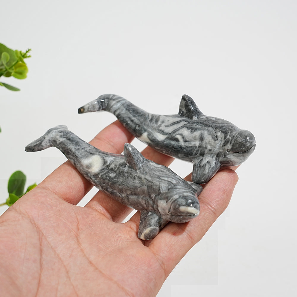 Natural Crystal Carving Orca