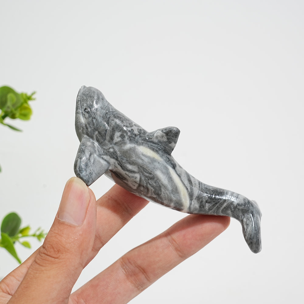 Natural Crystal Carving Orca