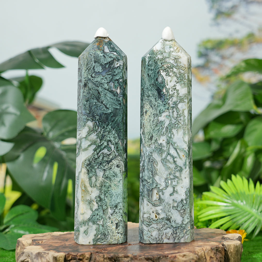 Unique, Natural Moss Agate Point