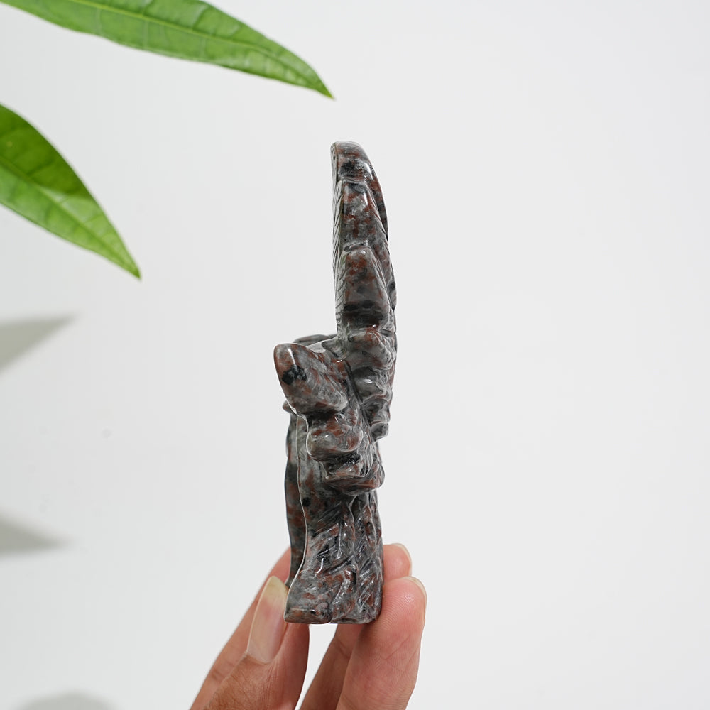 Natural Crystal Serene Six-Winged Angel Carving