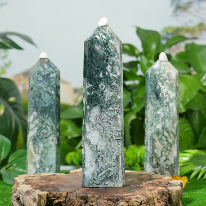 Unique, Natural Moss Agate Point